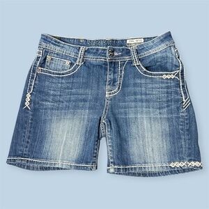 Y2K Rose Royce Premium Sarah Shorts Low Waist Rhinestone Stud Size 29 9/10